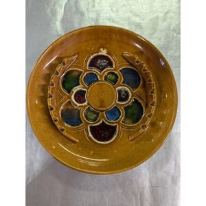 Vintage MCCOY ? USA MCP large 10" ashtray flower colors inside